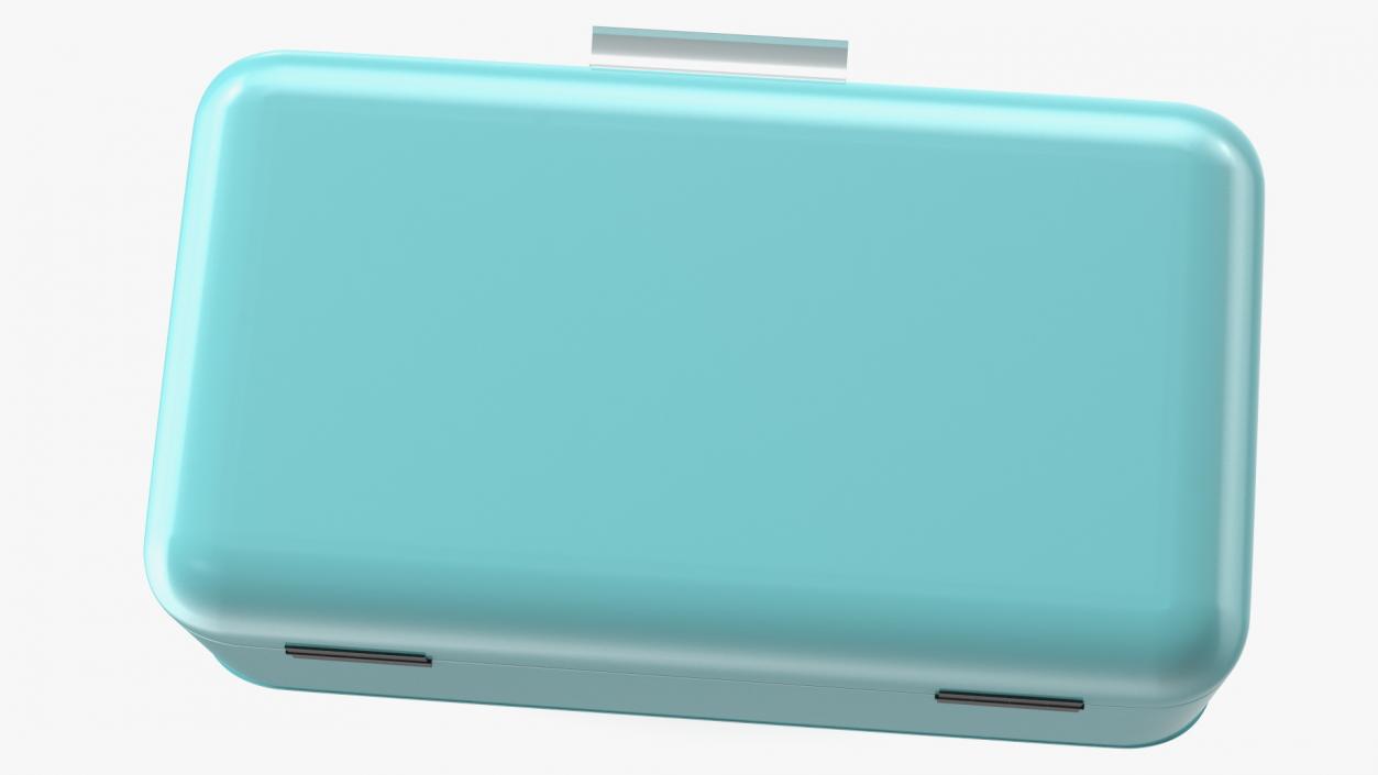 3D model Metal Bread Bin Blue