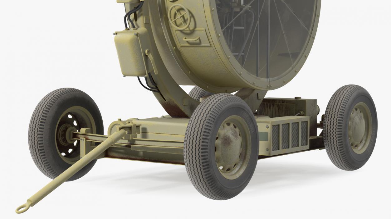 Old Military Searchlight 3D model