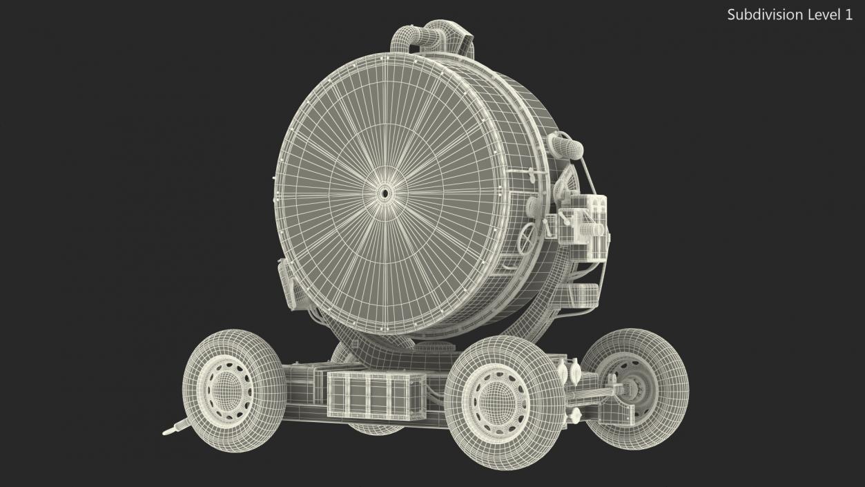 Old Military Searchlight 3D model