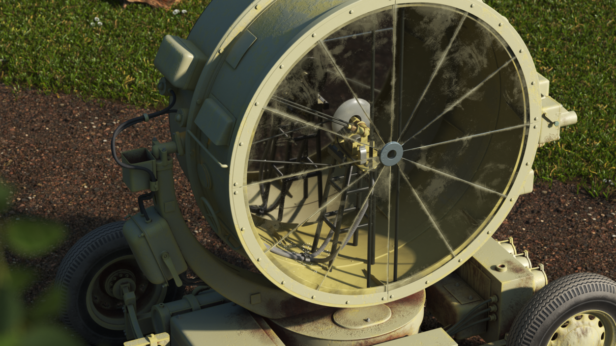 Old Military Searchlight 3D model