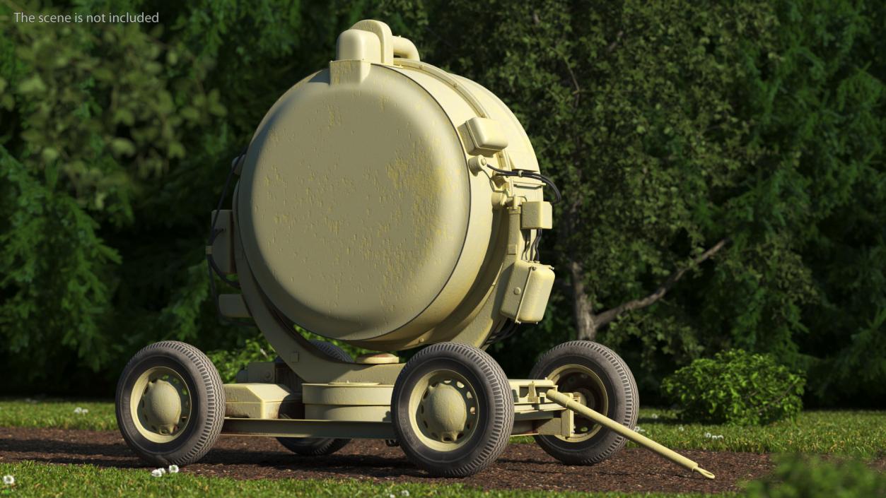 Old Military Searchlight 3D model