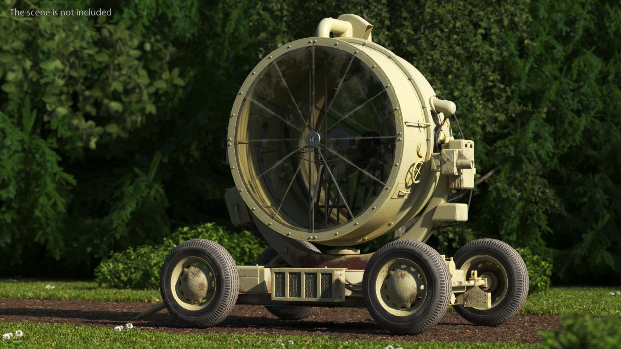 Old Military Searchlight 3D model