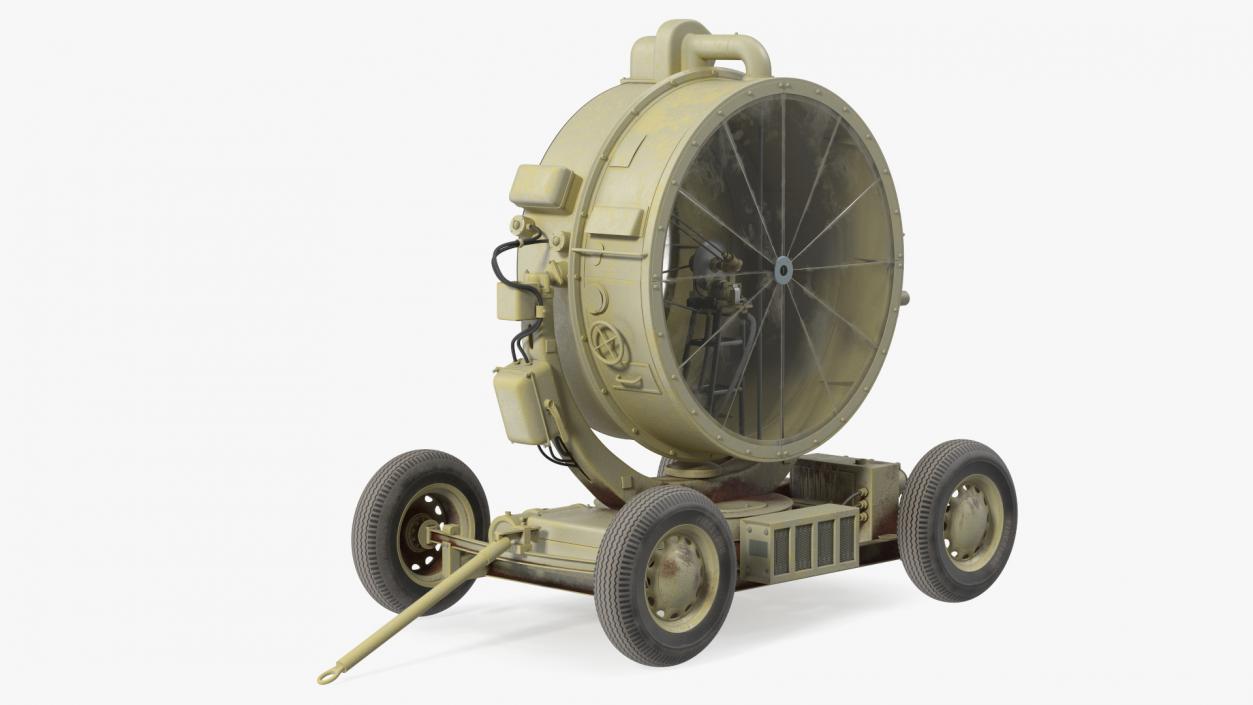 Old Military Searchlight 3D model