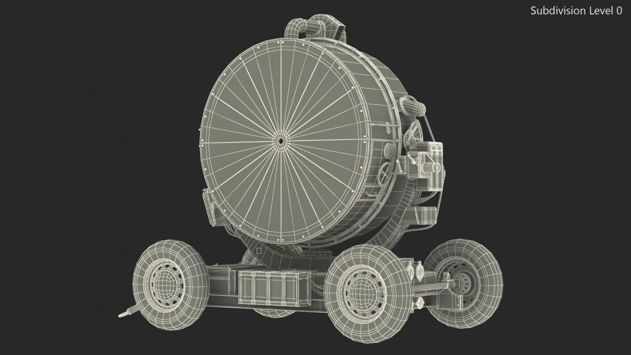 Old Military Searchlight 3D model