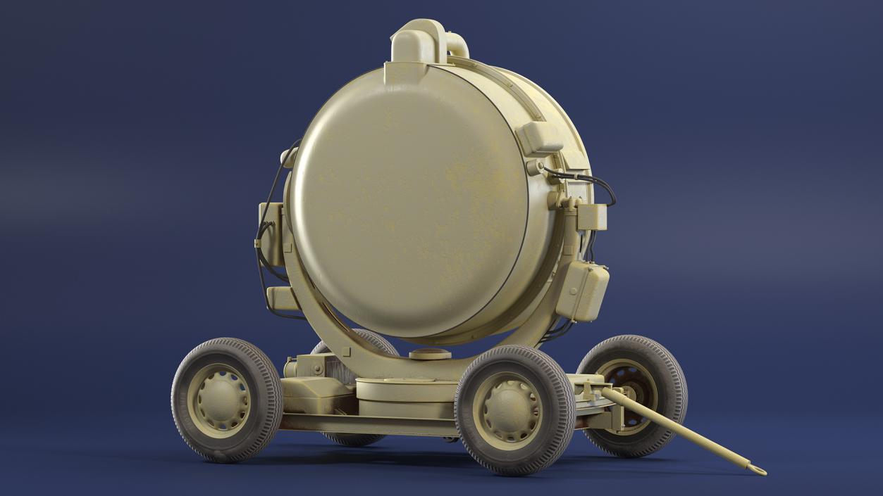 Old Military Searchlight 3D model