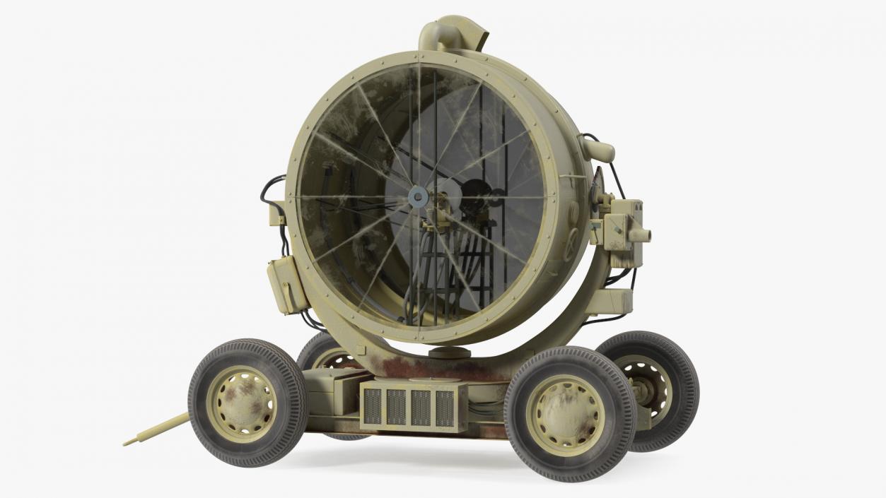 Old Military Searchlight 3D model