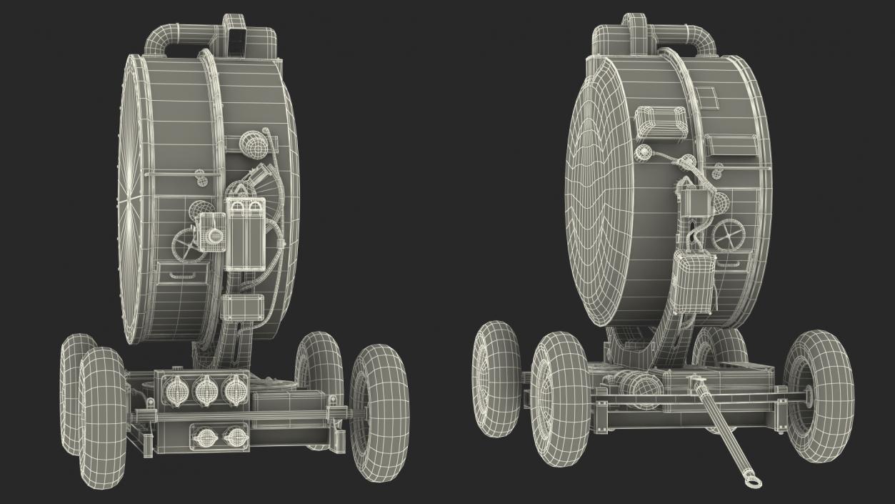 Old Military Searchlight 3D model