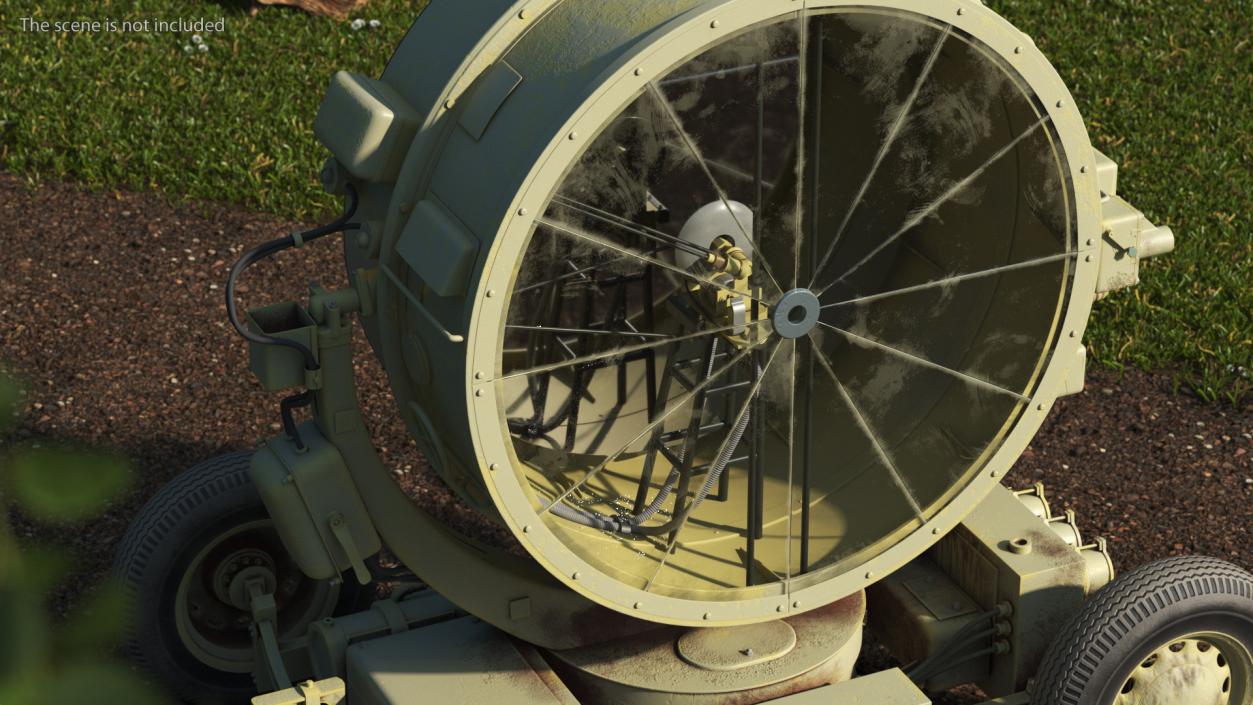 Old Military Searchlight 3D model