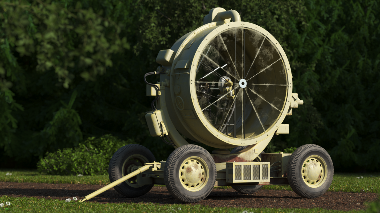 Old Military Searchlight 3D model