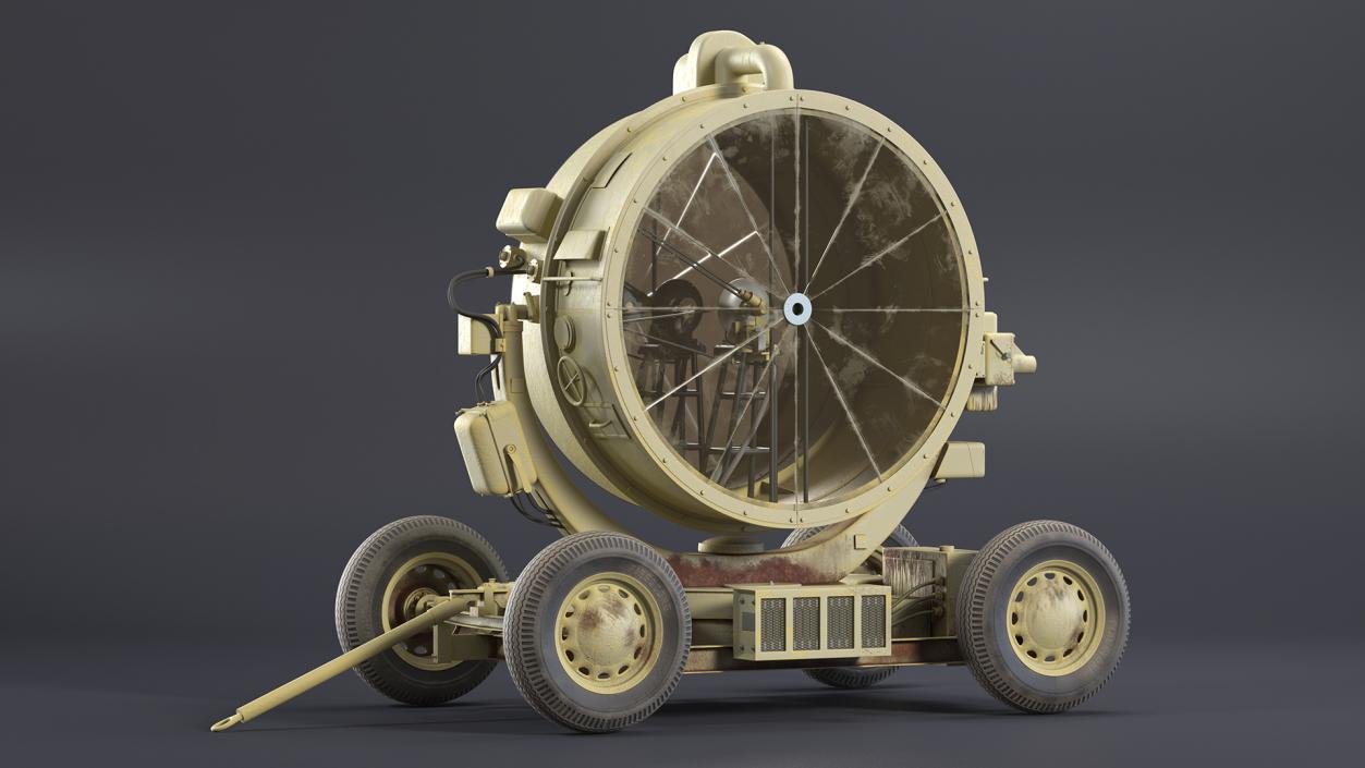 Old Military Searchlight 3D model