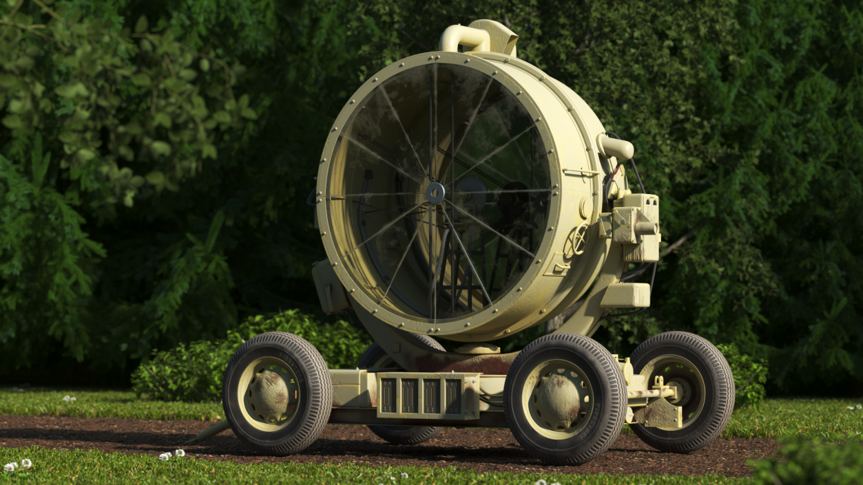 Old Military Searchlight 3D model