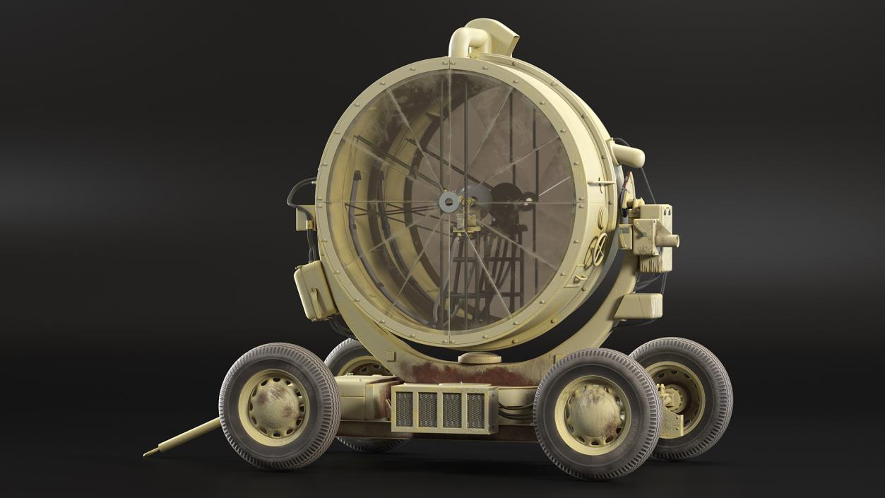 Old Military Searchlight 3D model