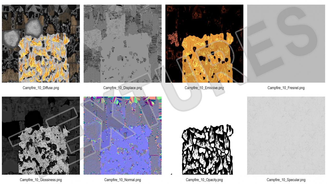 3D model Blazing Fire of Logs