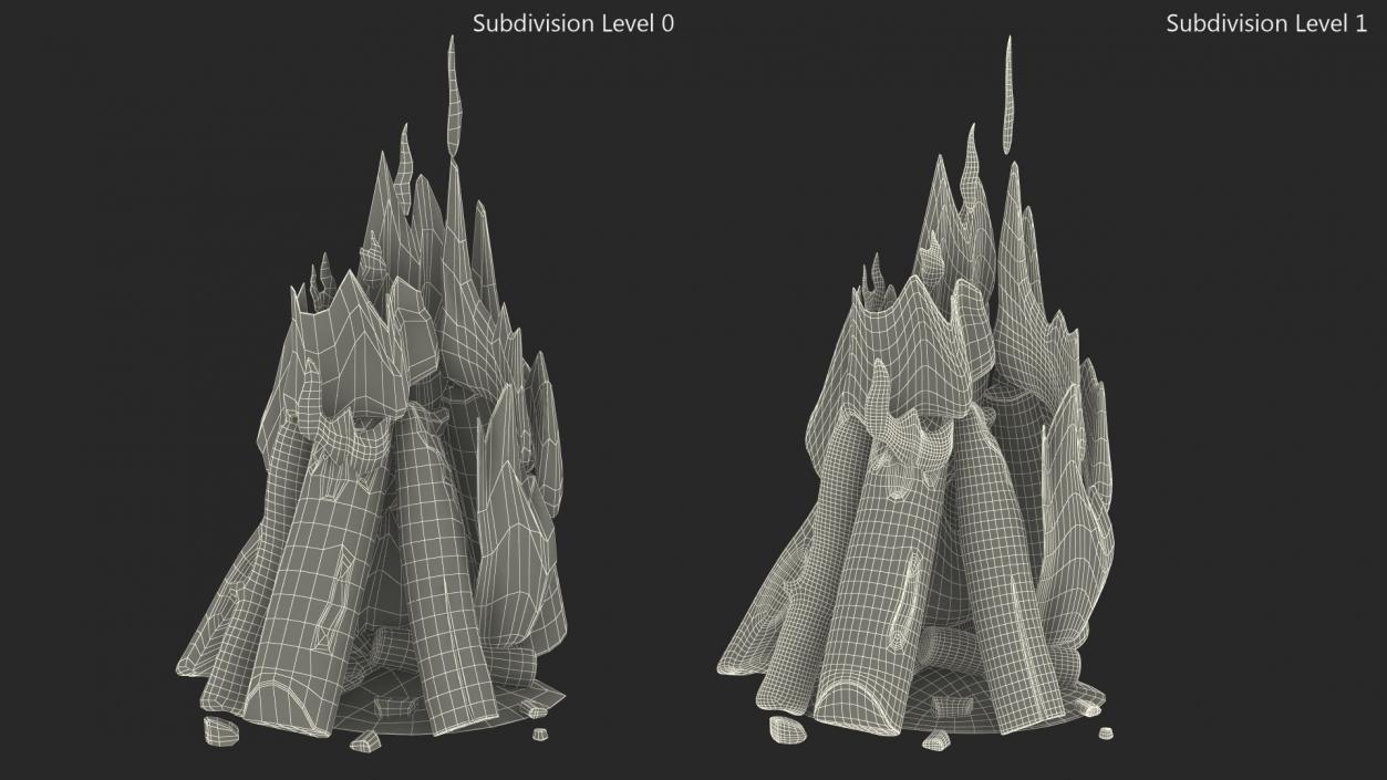 3D model Blazing Fire of Logs