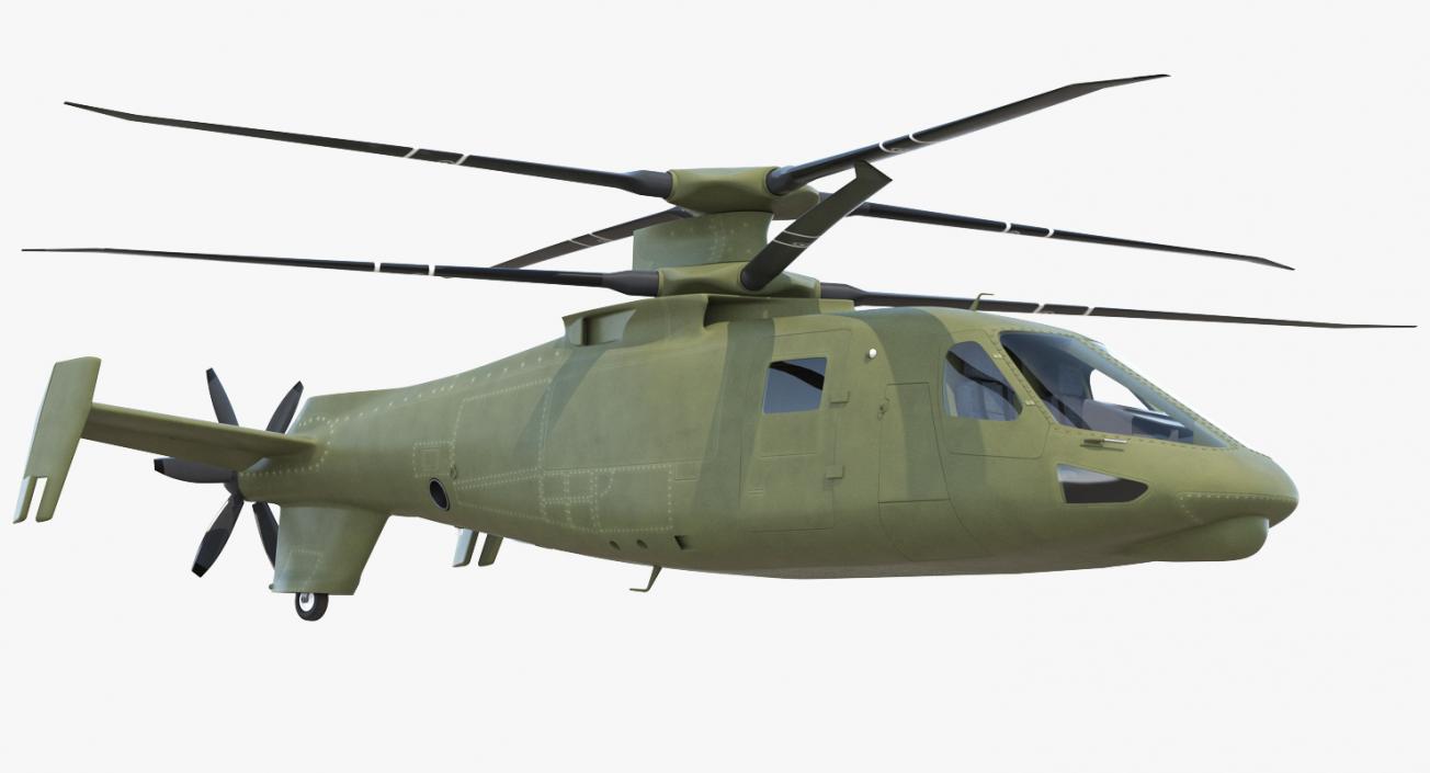 3D Attack Compound Helicopter Rigged model