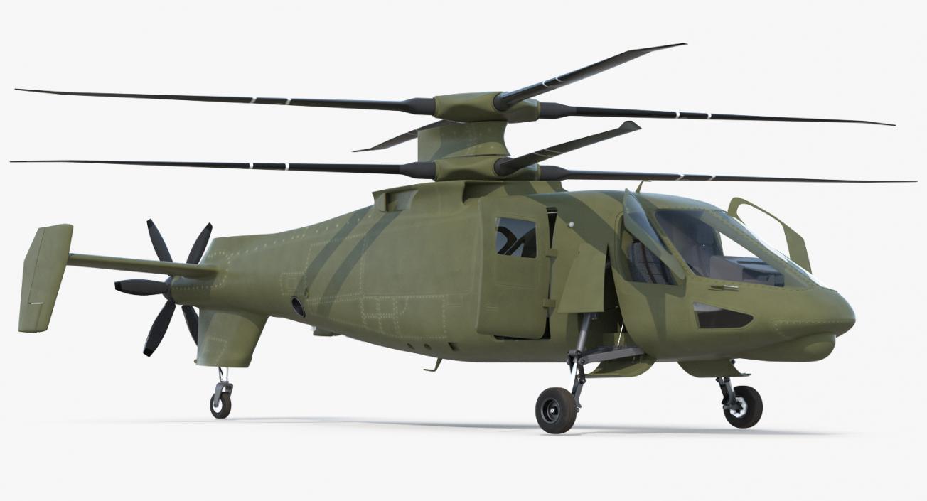 3D Attack Compound Helicopter Rigged model