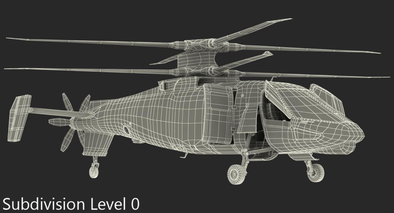 3D Attack Compound Helicopter Rigged model