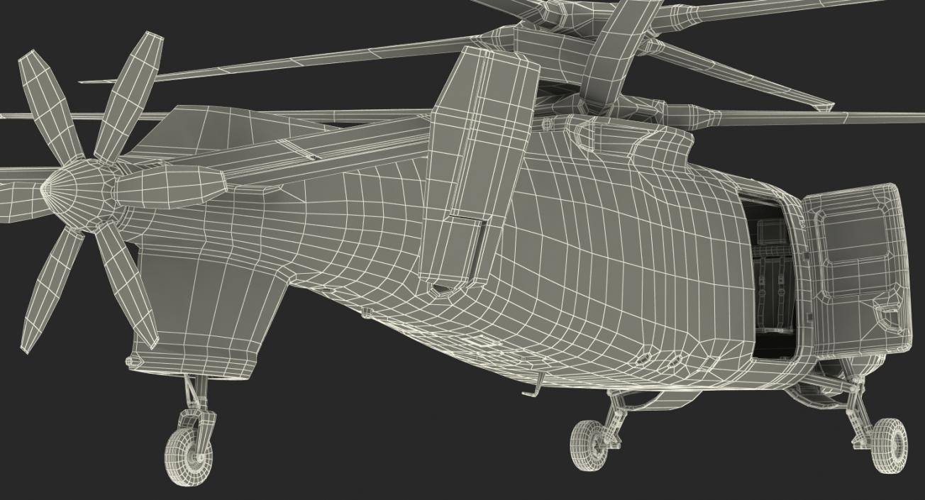 3D Attack Compound Helicopter Rigged model