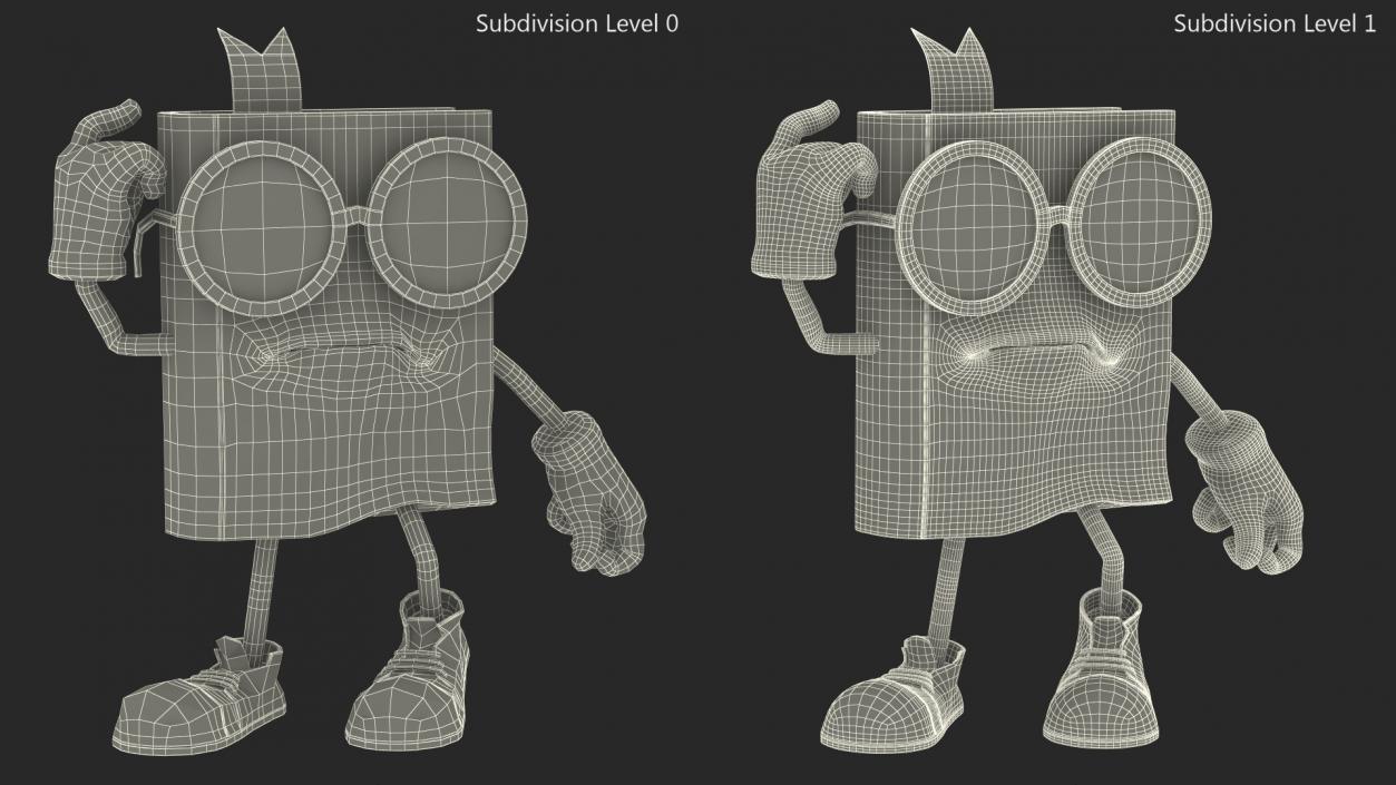 Character Blue Book Puzzled Pose 3D