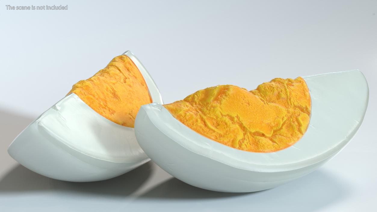 Hard Boiled Egg Quarters 3D model