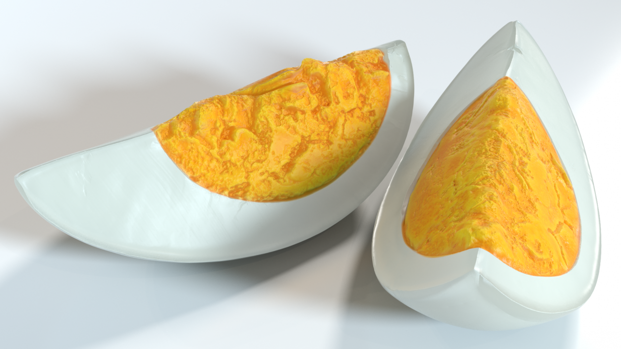 Hard Boiled Egg Quarters 3D model