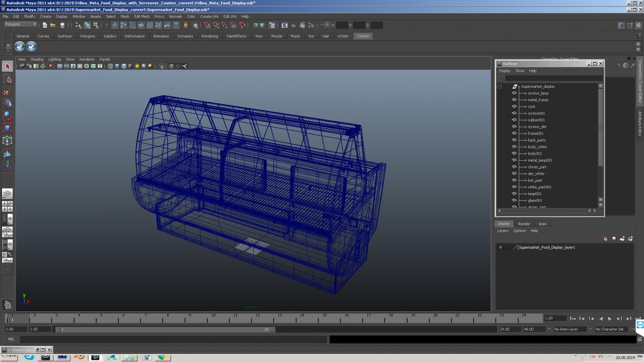 Supermarket Food Display 3D model