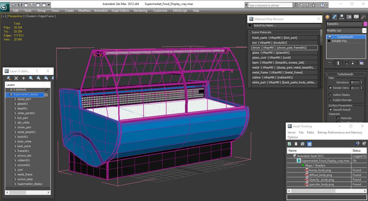 Supermarket Food Display 3D model