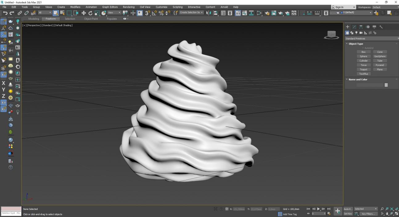 3D Chocolate Whipped Cream for 3D Print 2 model