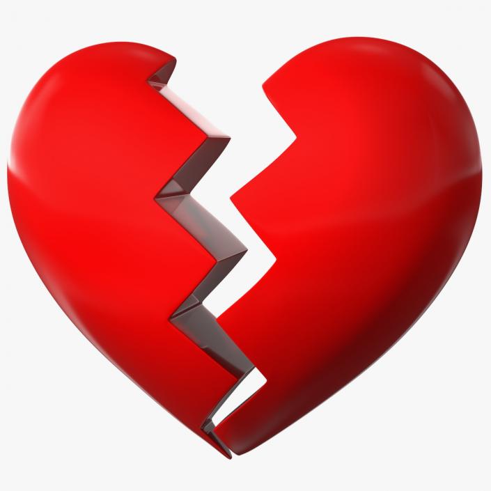 Cracked Heart Emoji 3D model