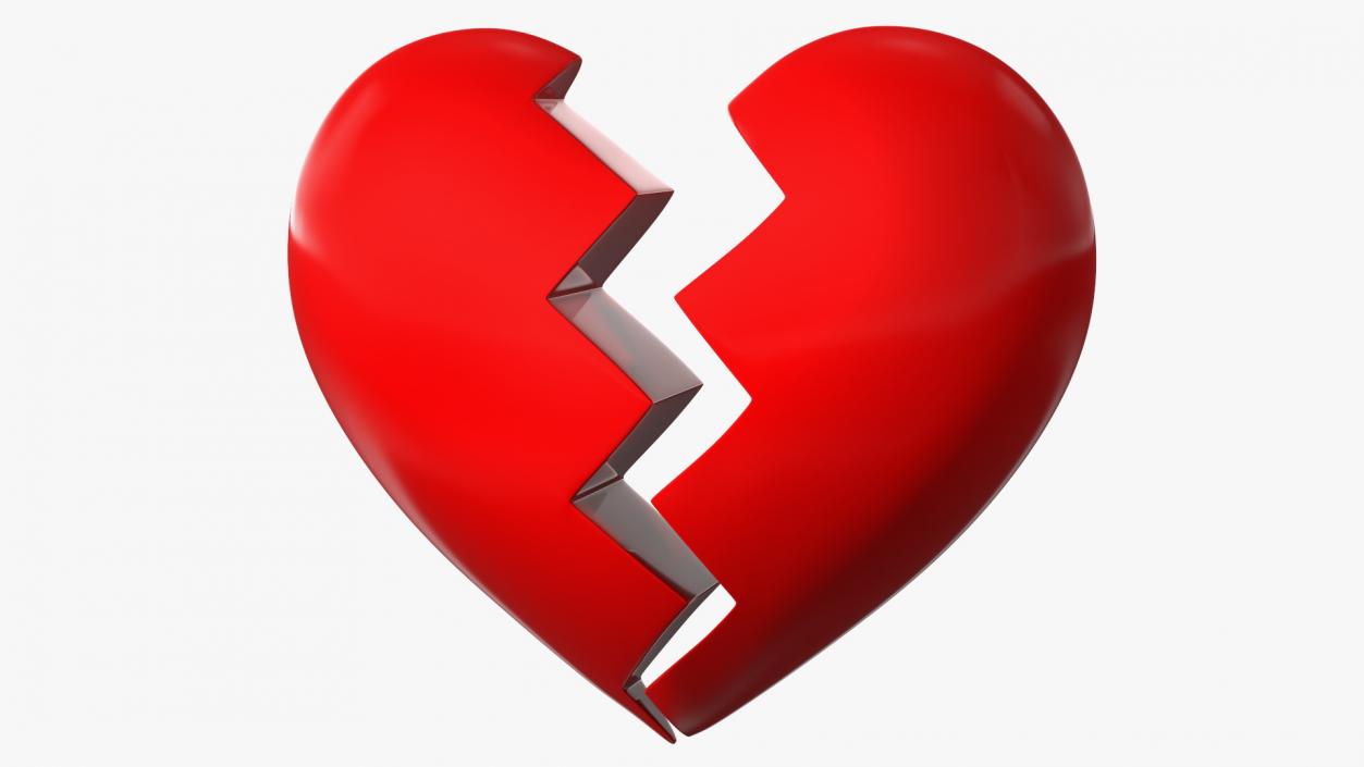 Cracked Heart Emoji 3D model