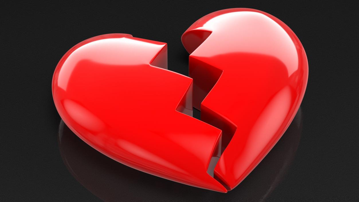 Cracked Heart Emoji 3D model