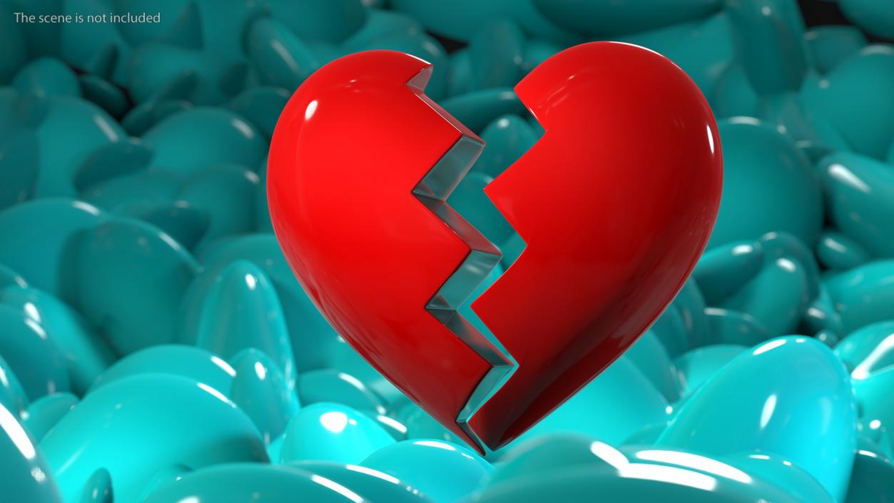 Cracked Heart Emoji 3D model