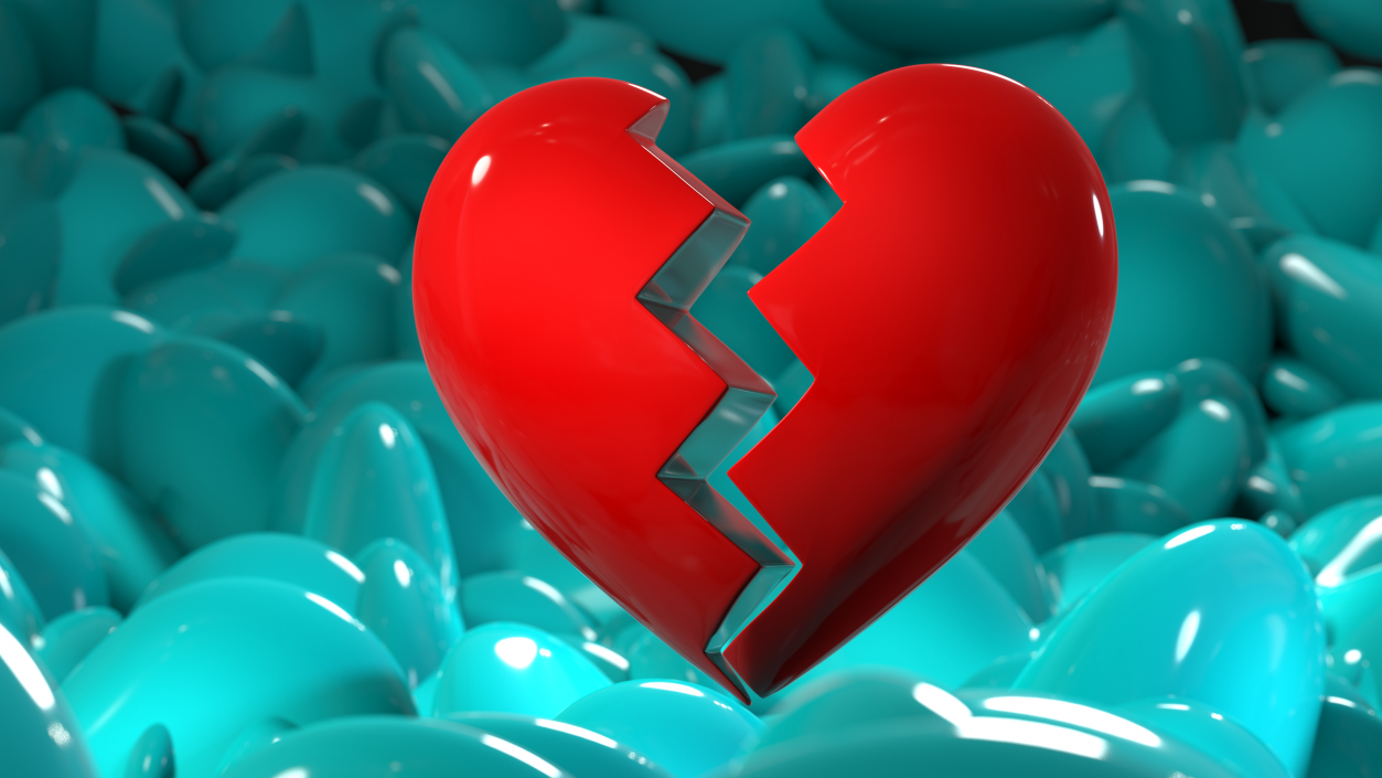 Cracked Heart Emoji 3D model