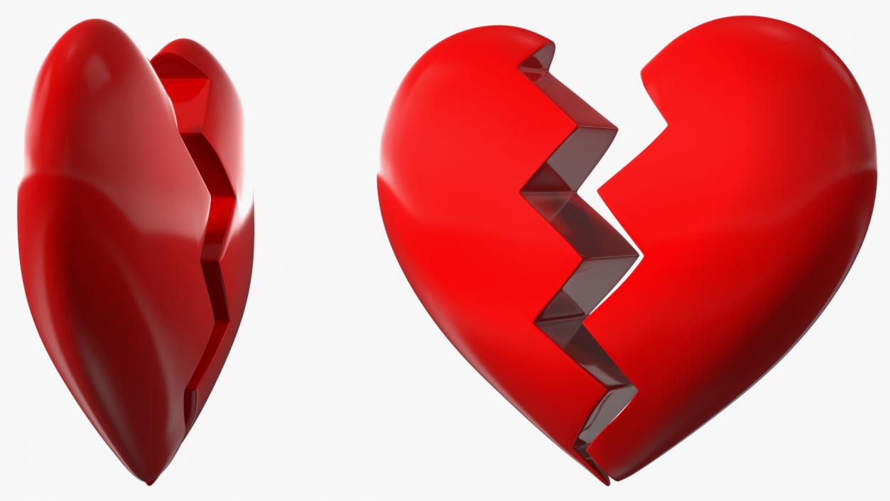 Cracked Heart Emoji 3D model