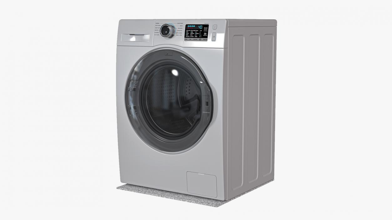 Washing Machine with an Anti-Vibration Pad 3D