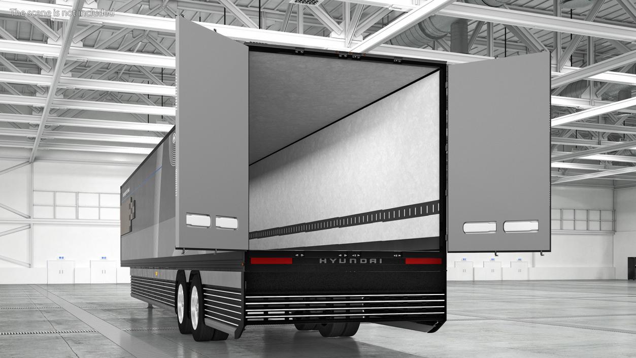 3D Trailer Hyundai HDC-6 Rigged model