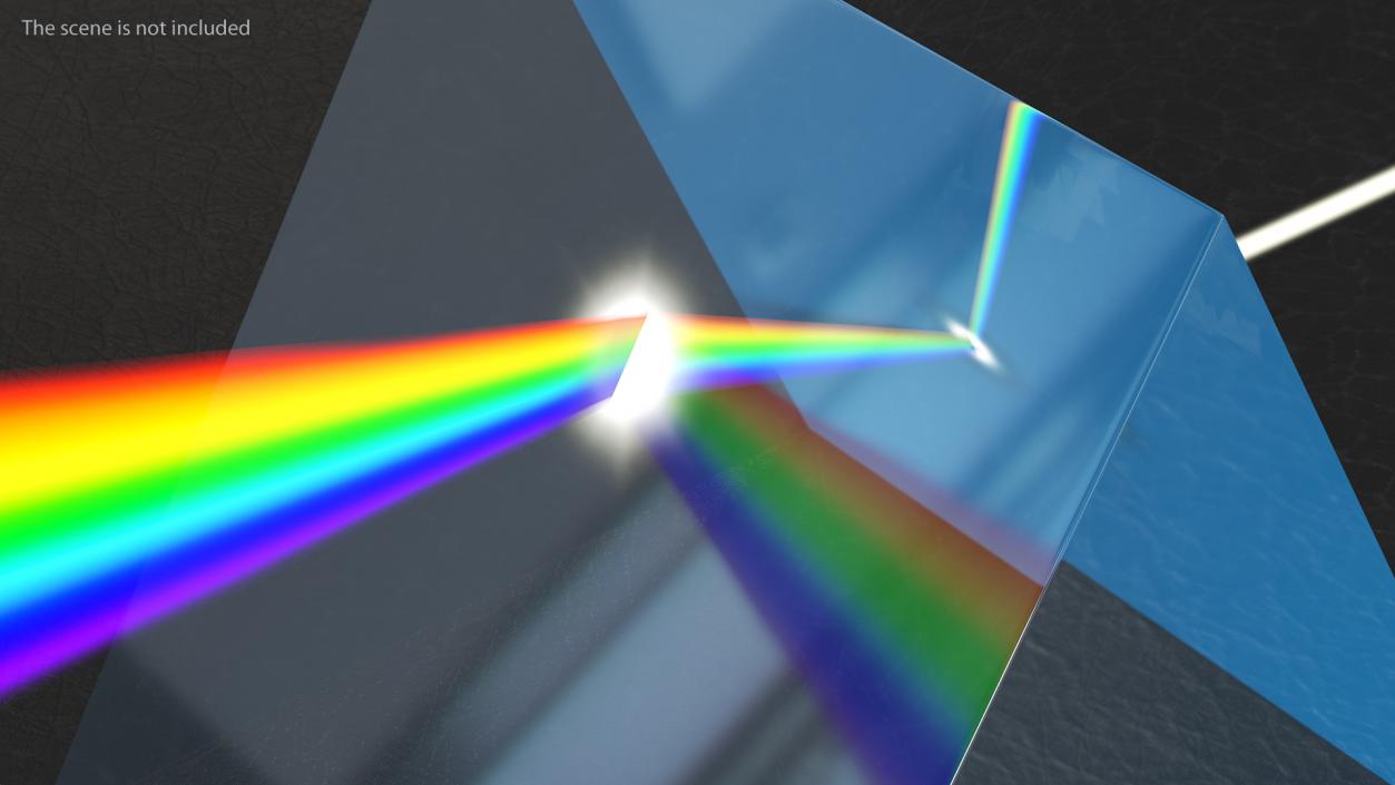 Dispersion of Light in Glass Prism 3D model