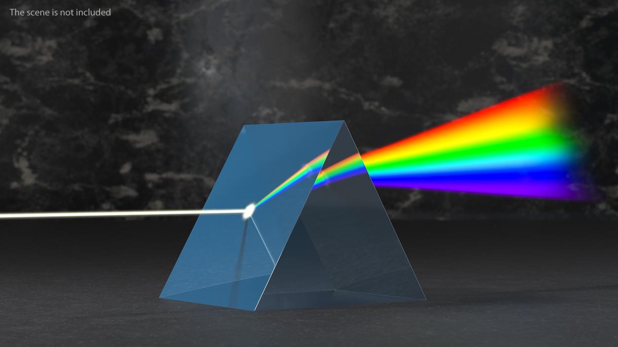 Dispersion of Light in Glass Prism 3D model