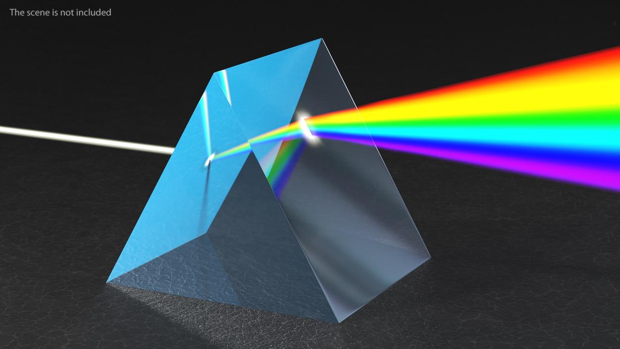 Dispersion of Light in Glass Prism 3D model