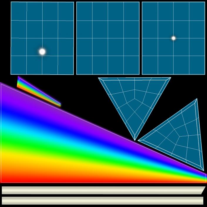 Dispersion of Light in Glass Prism 3D model