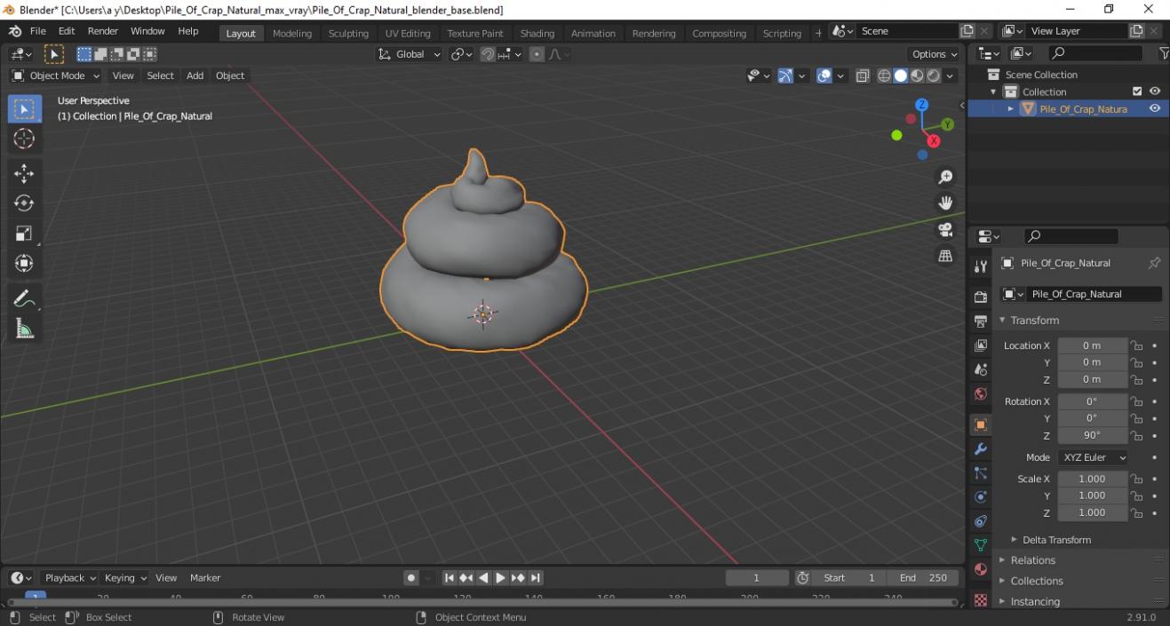 3D model Pile Of Crap Natural