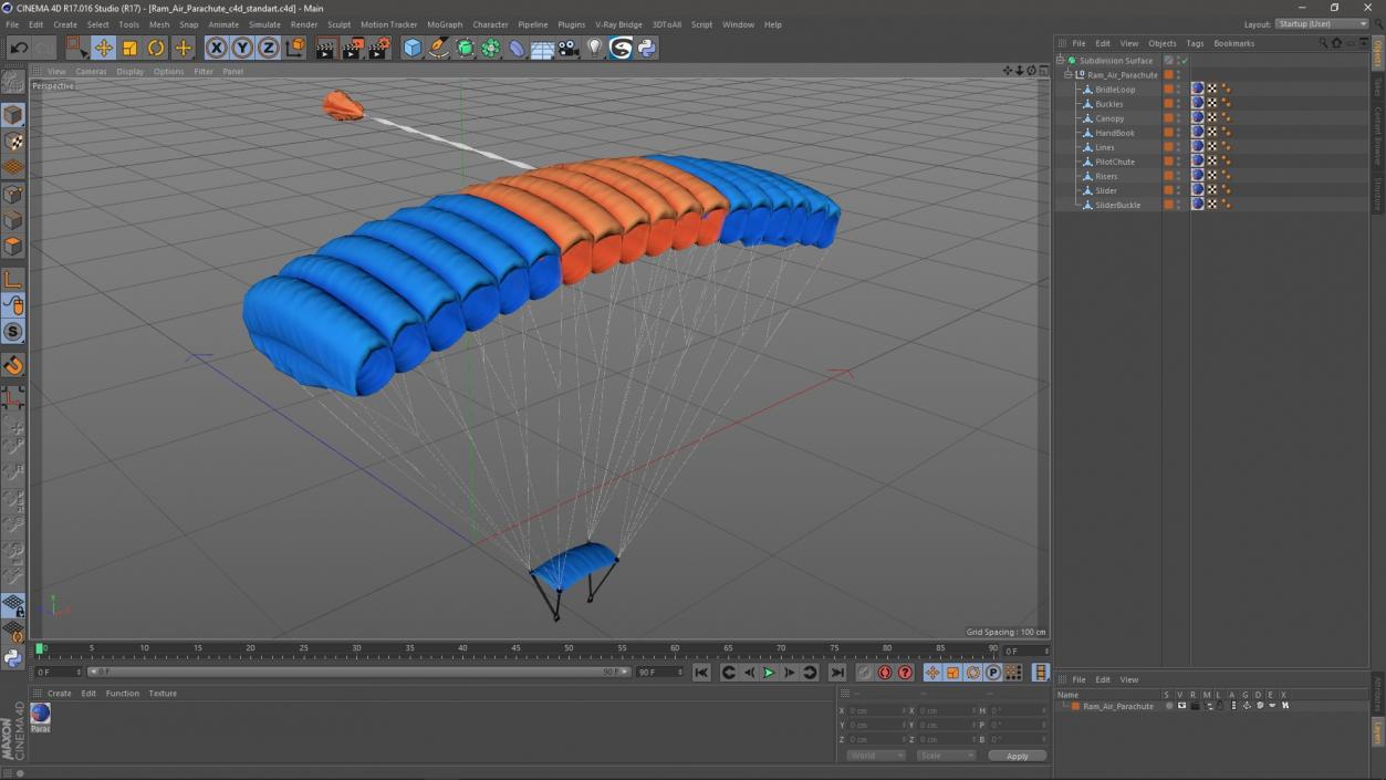 Ram Air Parachute 3D