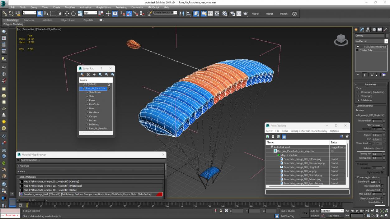 Ram Air Parachute 3D