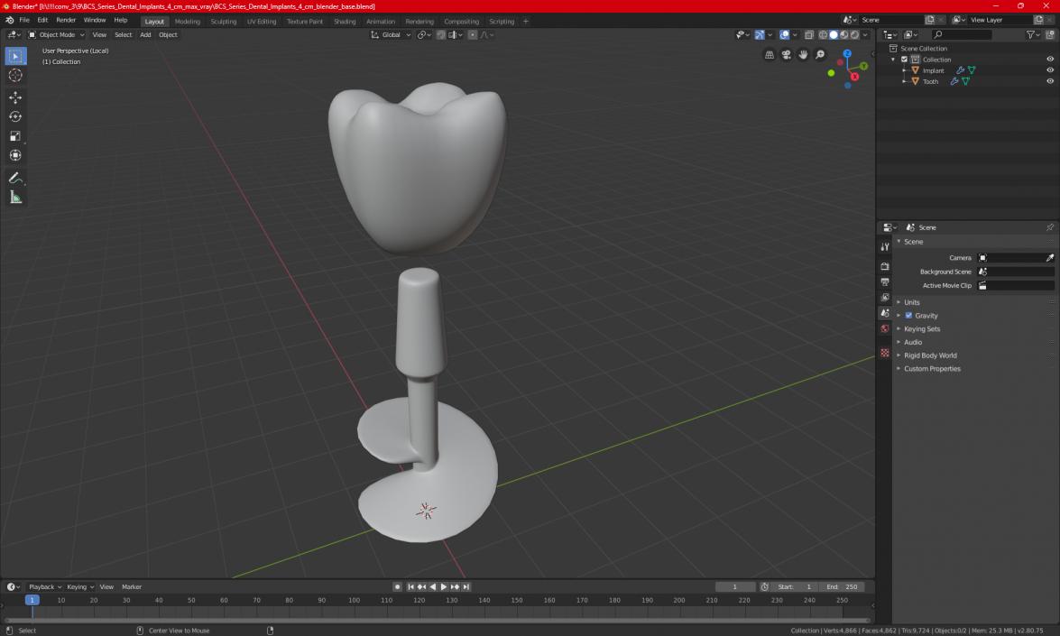 3D BCS Series Dental Implants 4 cm