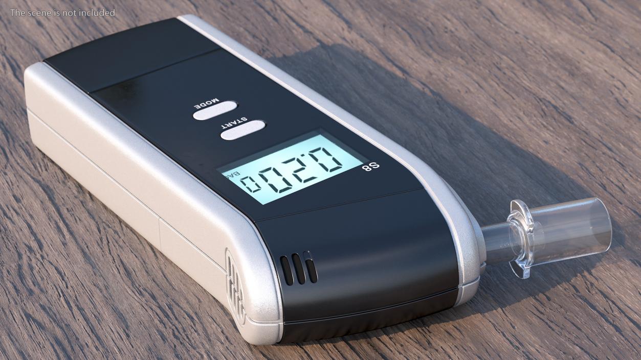 Digital Portable Breathalyzer 3D model