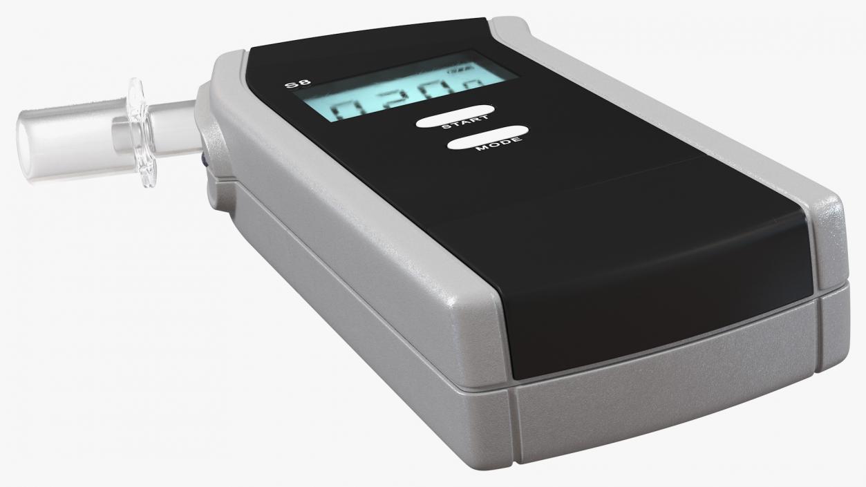 Digital Portable Breathalyzer 3D model