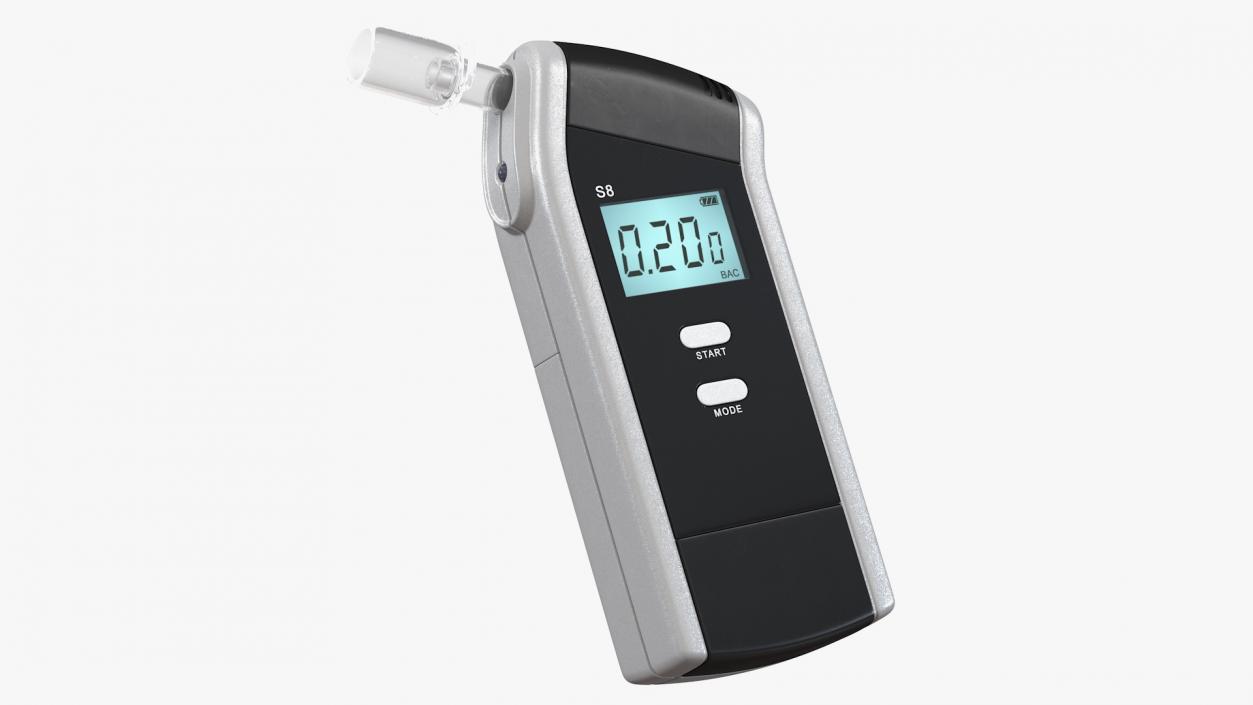 Digital Portable Breathalyzer 3D model