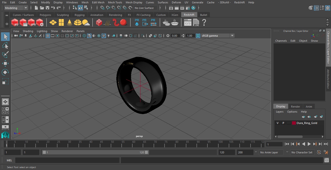 Oura Ring Gold 3D model