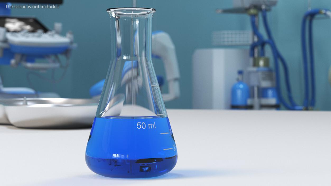 3D Conical Flask 50ml model