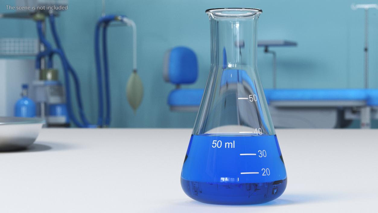 3D Conical Flask 50ml model